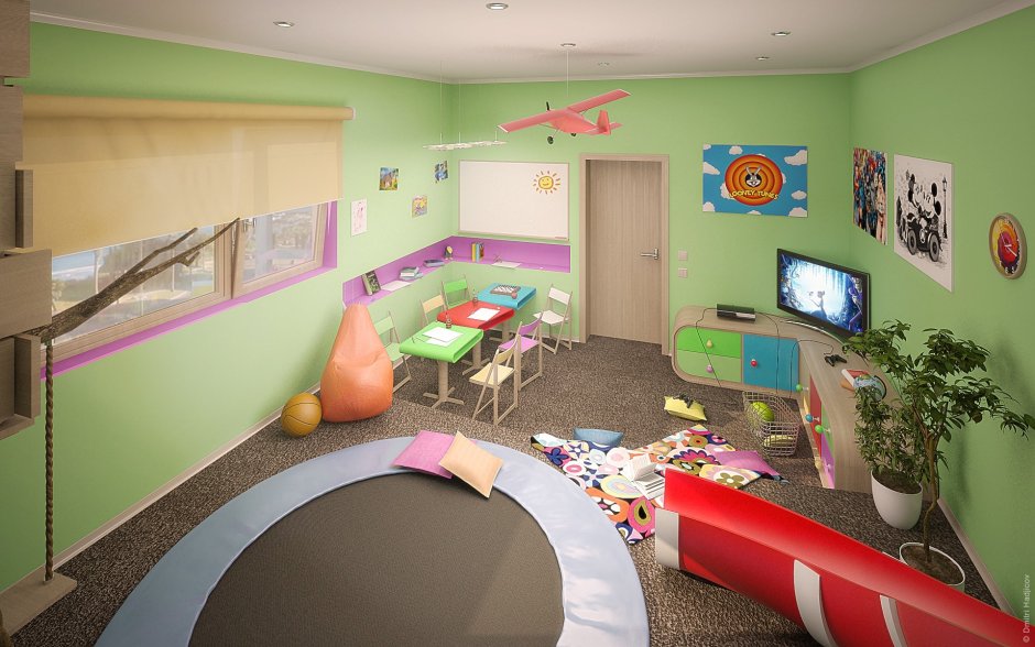 Интерьер детской игровой комнаты