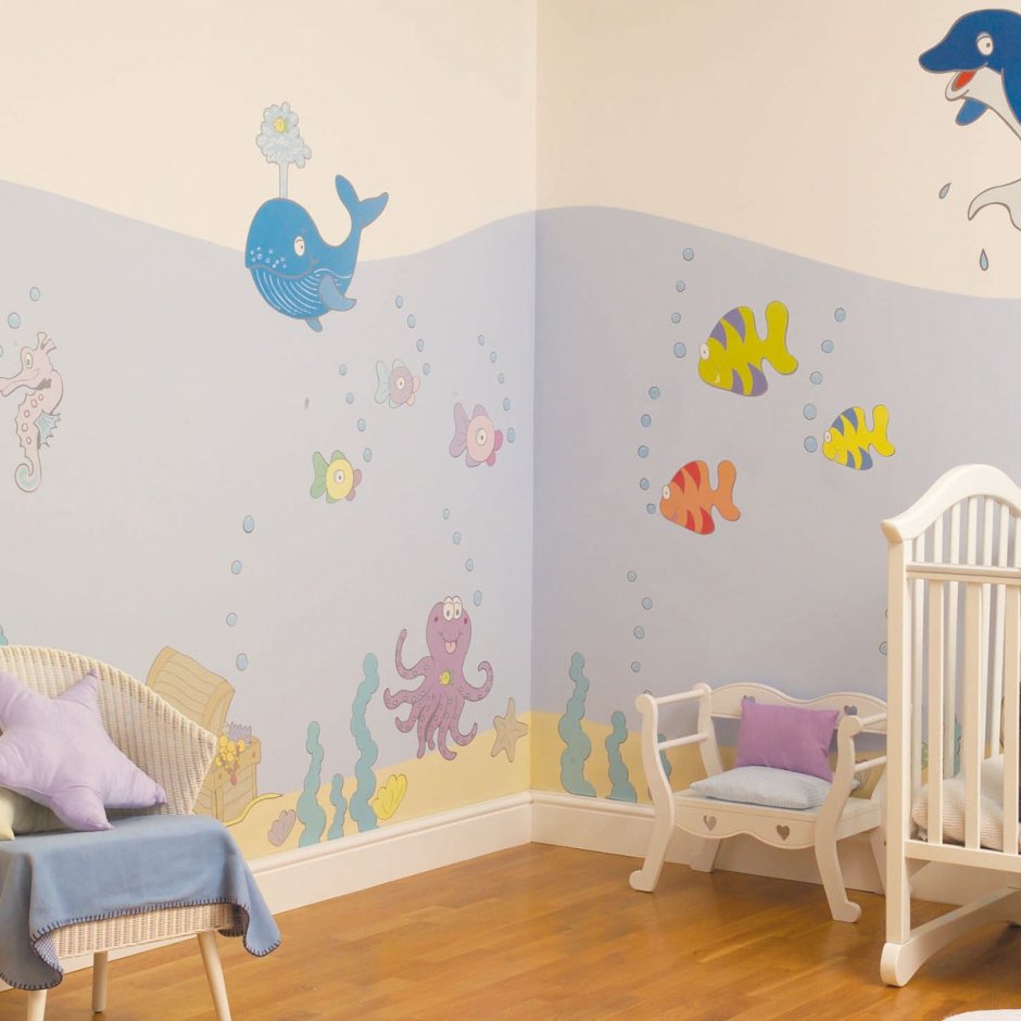 Покраска стен в детской