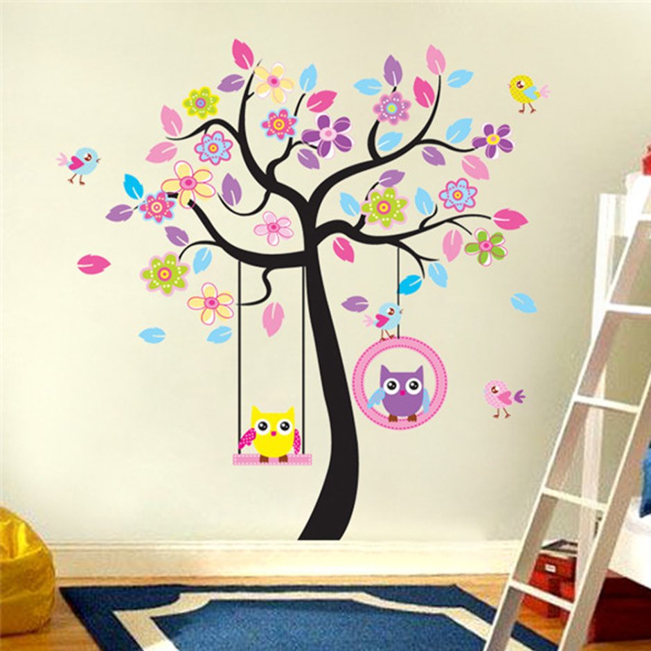 Наклейки на стену в детскую дерево