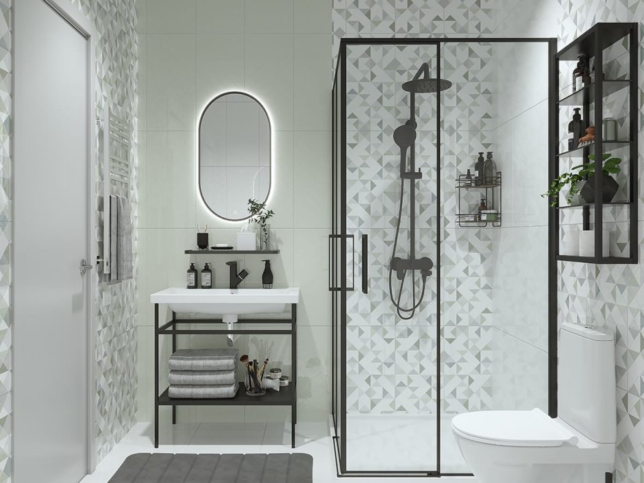 Леруа Мерлен проекты ванных комнат с душевой