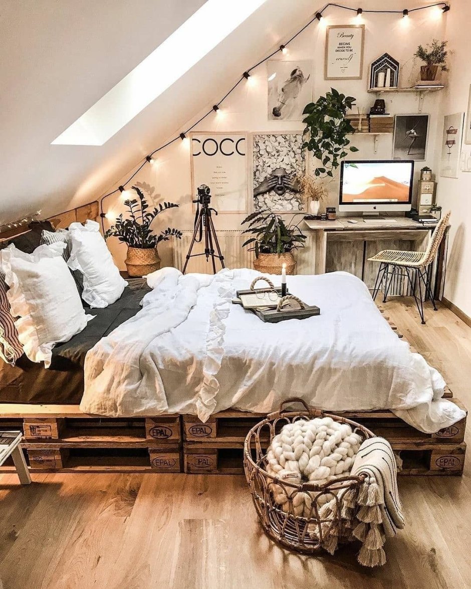 Маленькая спальня в стиле бохо