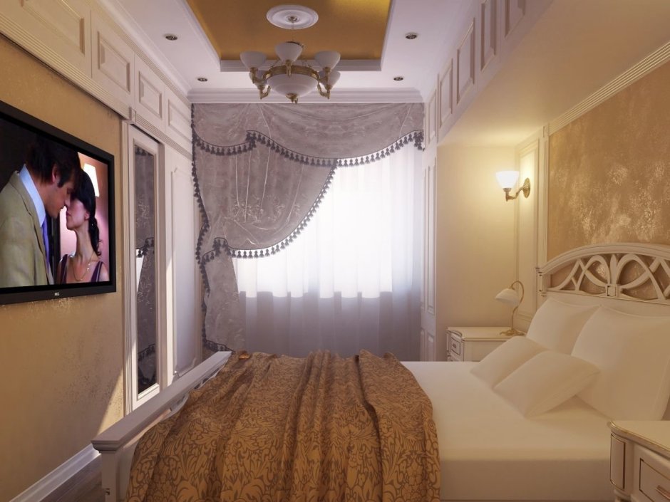 Интерьер спальни 12 кв.м хрущевка