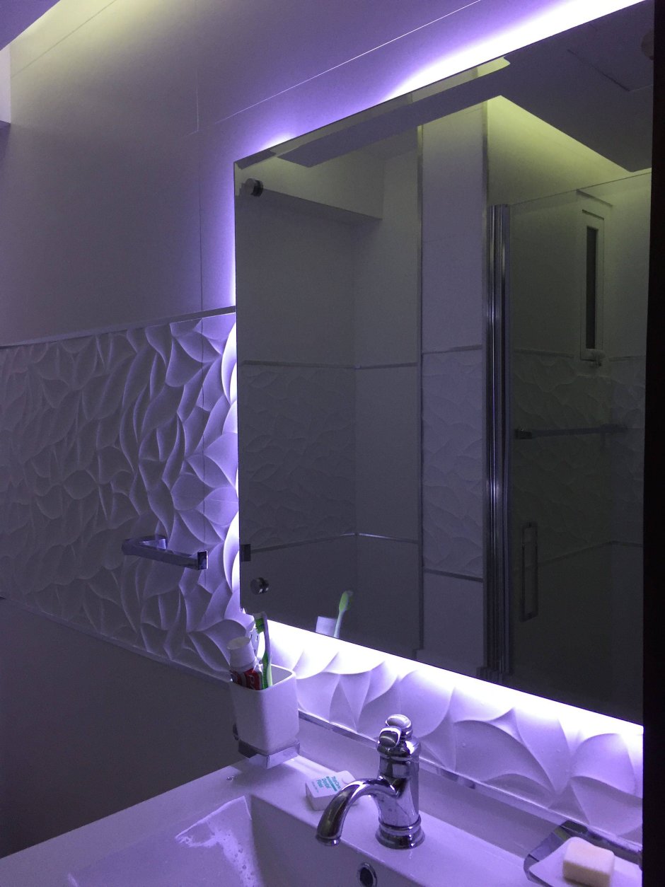 Подсветка ванны светодиодной лентой снизу