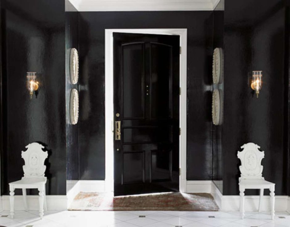 Черные межкомнатные двери в интерьере (56 фото)