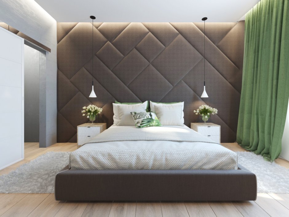 Мягкие стеновые панели для кровати