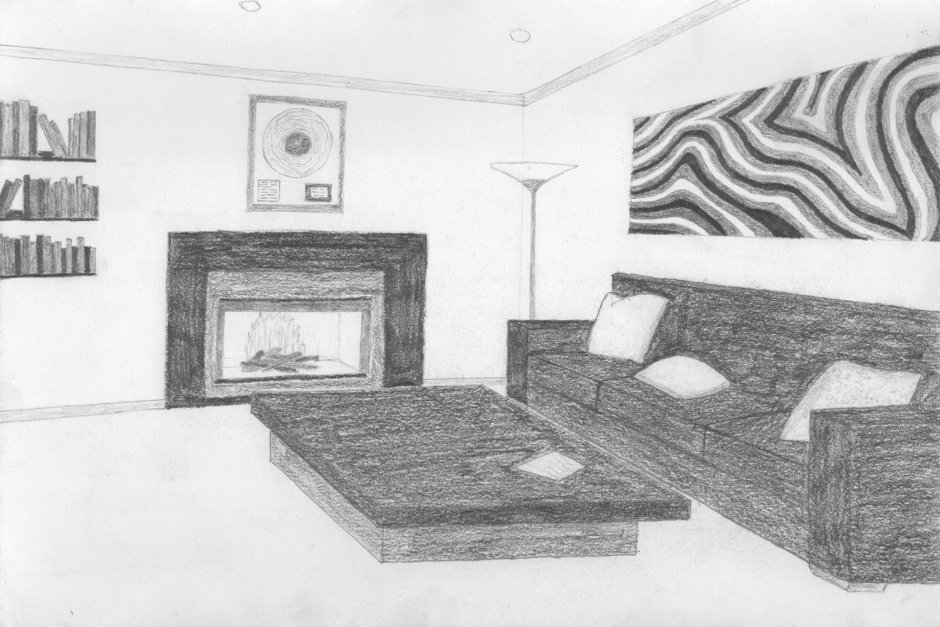 3д рисунок в спальне