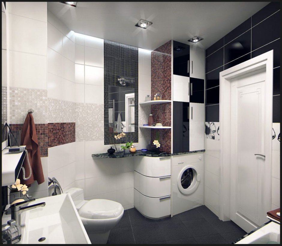 Современная ванная комната 4м2
