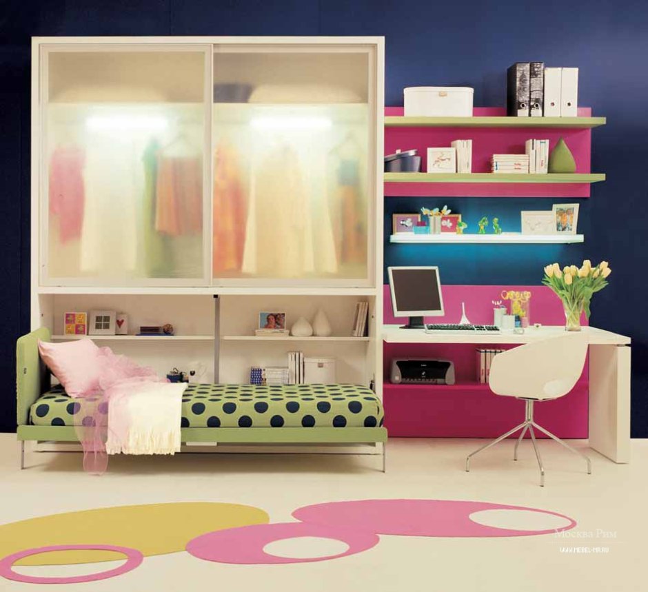 Шкаф в детскую комнату для подростка девочки