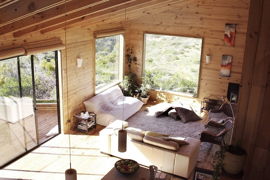 Интерьеры норвежских деревянных домов из бревна