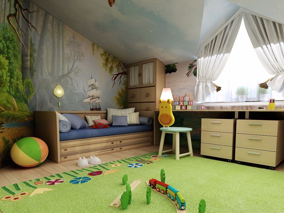 Детская мансардная комната