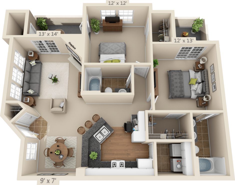 Дом Floorplan 3d