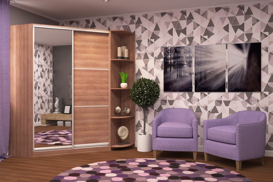 Угловой шкаф купе