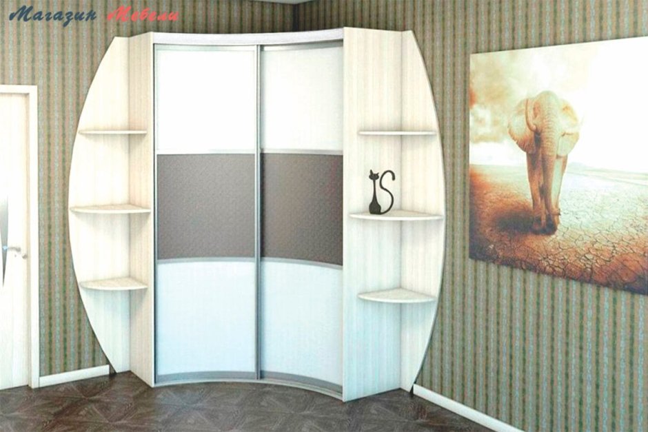 Угловой шкаф купе Гарант 2ф