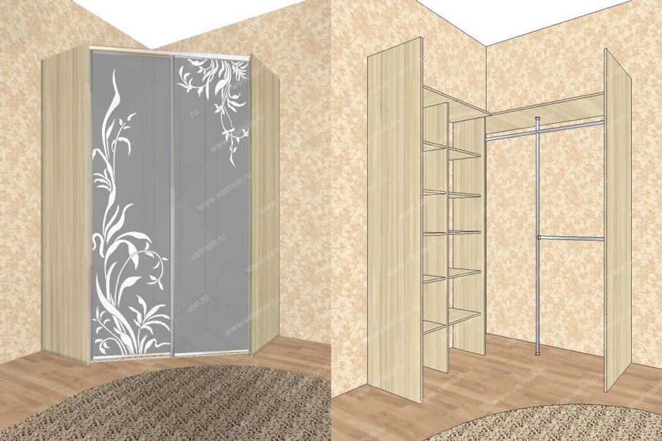 Шкаф угловой купе: «евро-УК-31»