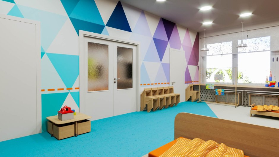 Покрасить стены в детском саду