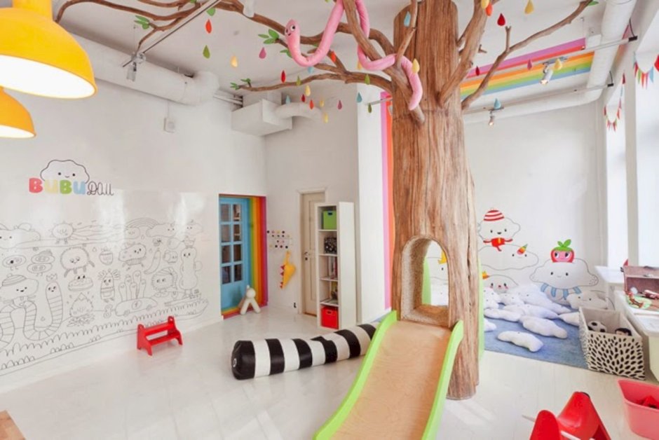 Декор стен в детском саду