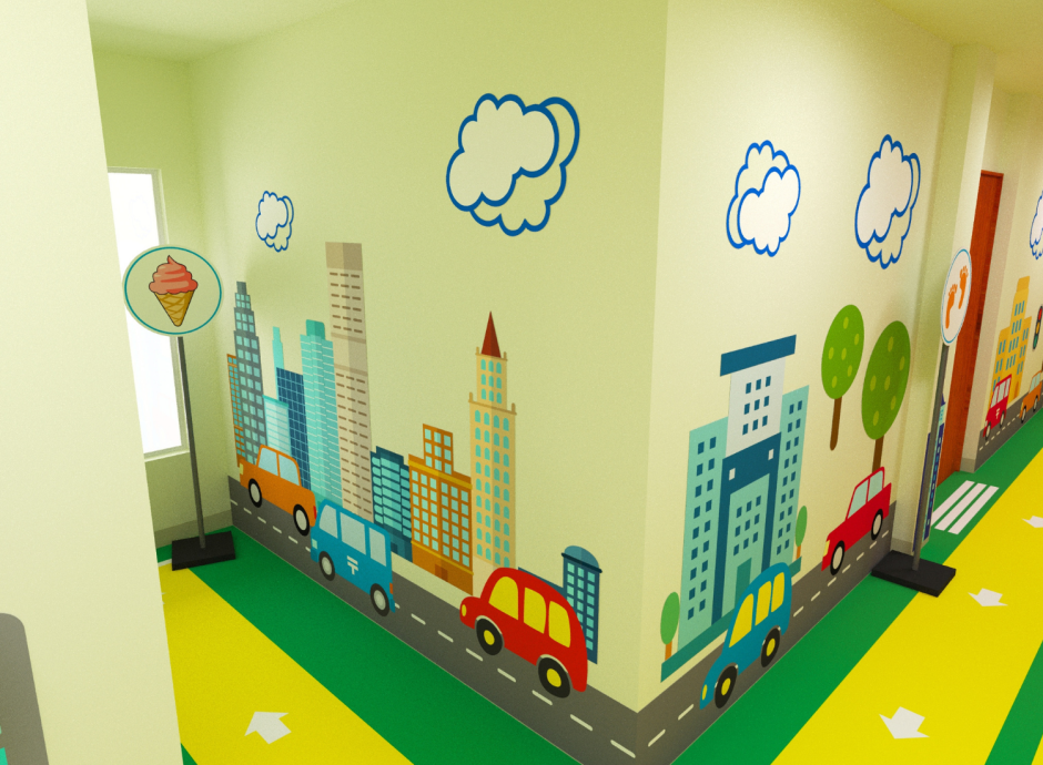 Украшение рекреации в школе