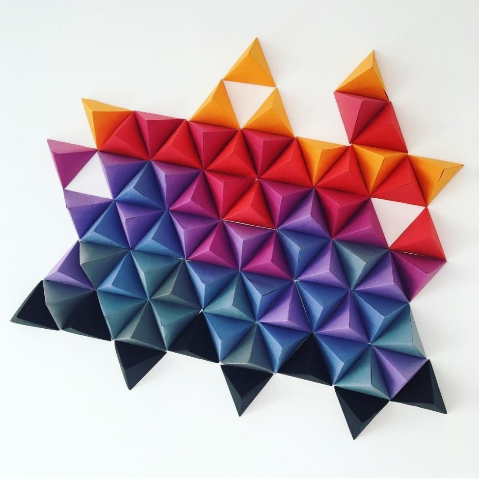 Тесселяция оригами на ткани