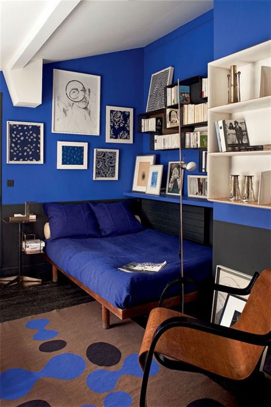 Сине белая комната для подростка