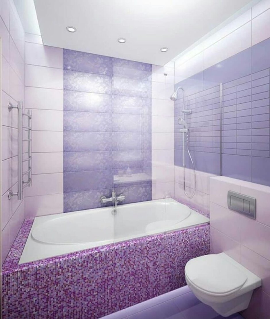 Ванная в фиолетовых тонах