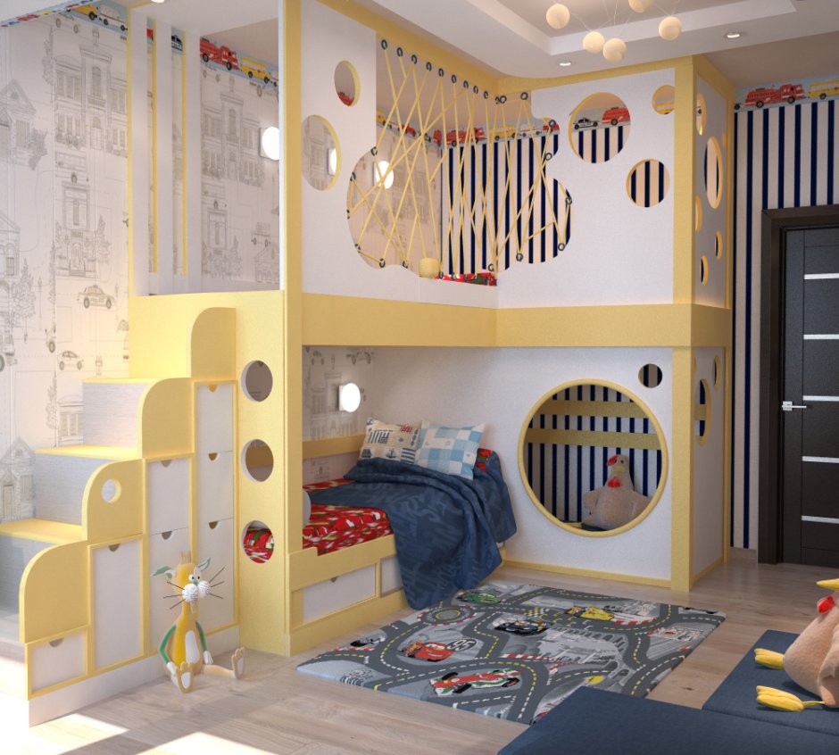 Планировка детской комнаты для мальчика