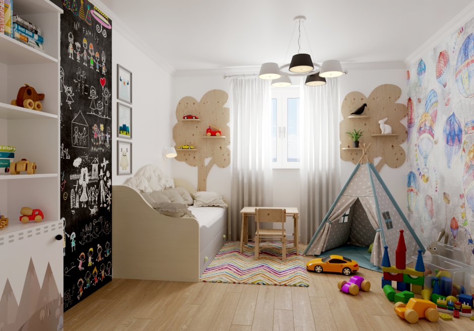 Детская комната визуализация