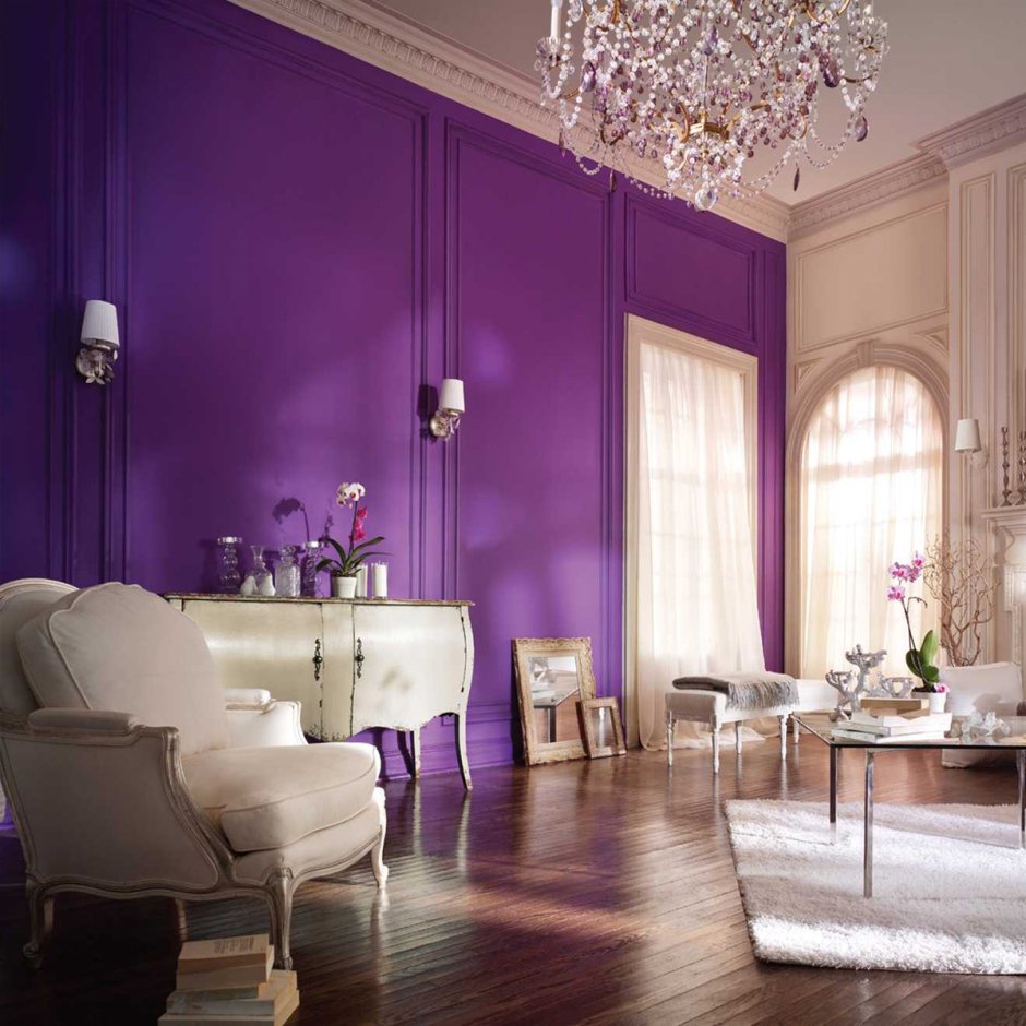 Спальня в пурпурном цвете