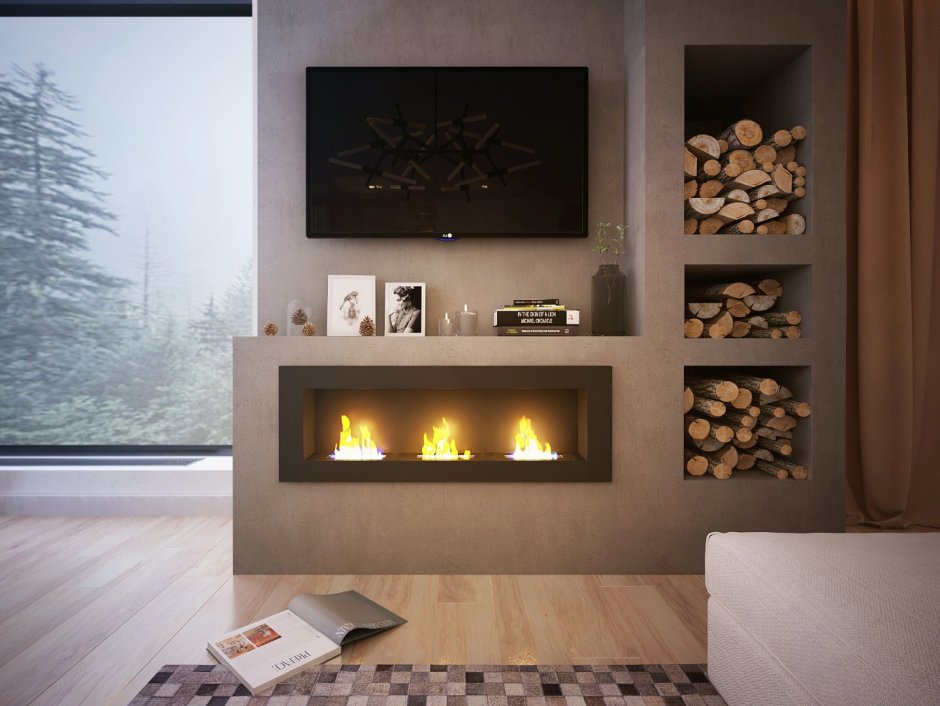 Electric Fireplace aj56-led Lugano