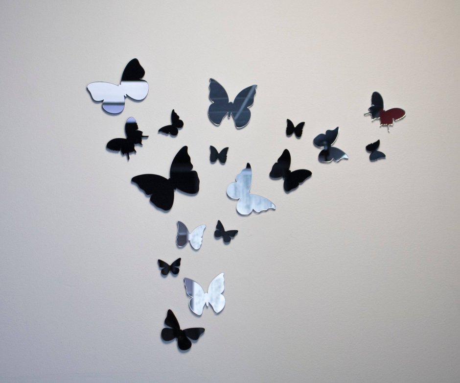 Бабочки декор на стену своими руками трафареты