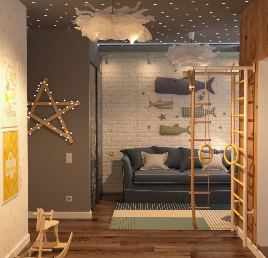 Дизайнерская детская комната для мальчика