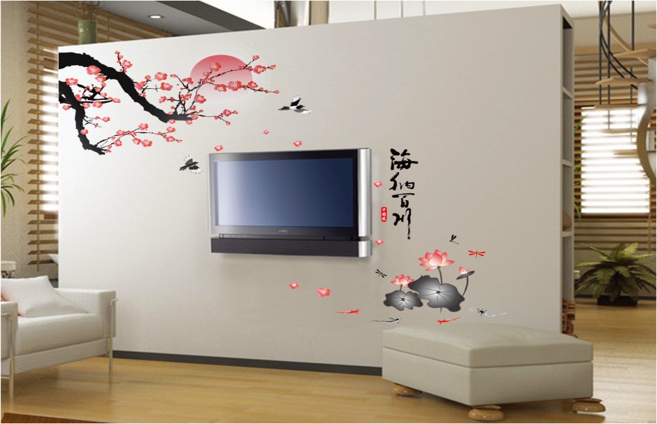 Японская роспись стен