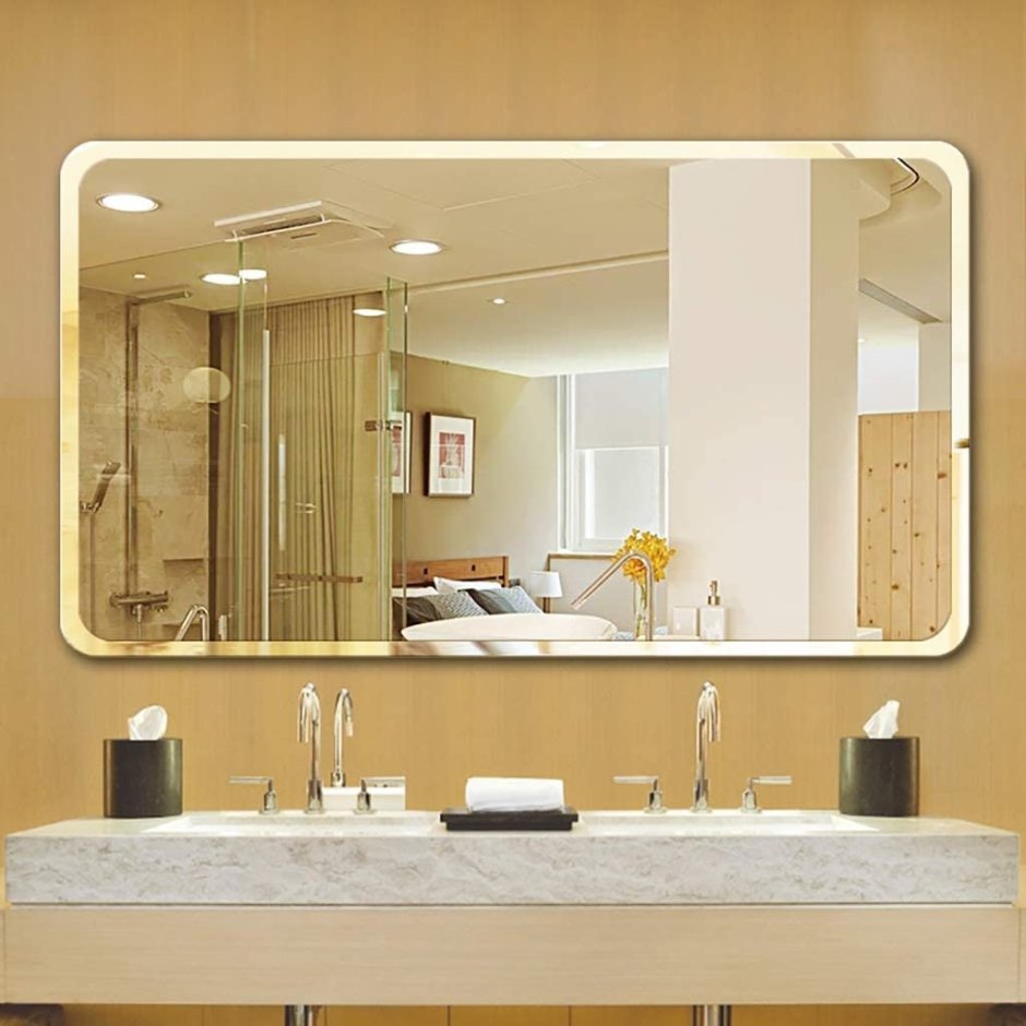 Большое зеркало в ванную