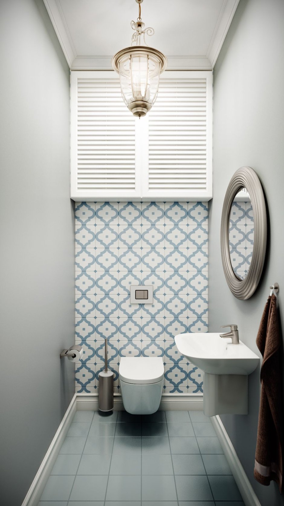 Интерьер санузла с умывальником