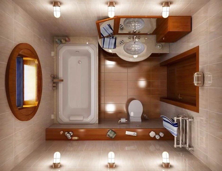 Дизайнерский проект ванной комнаты
