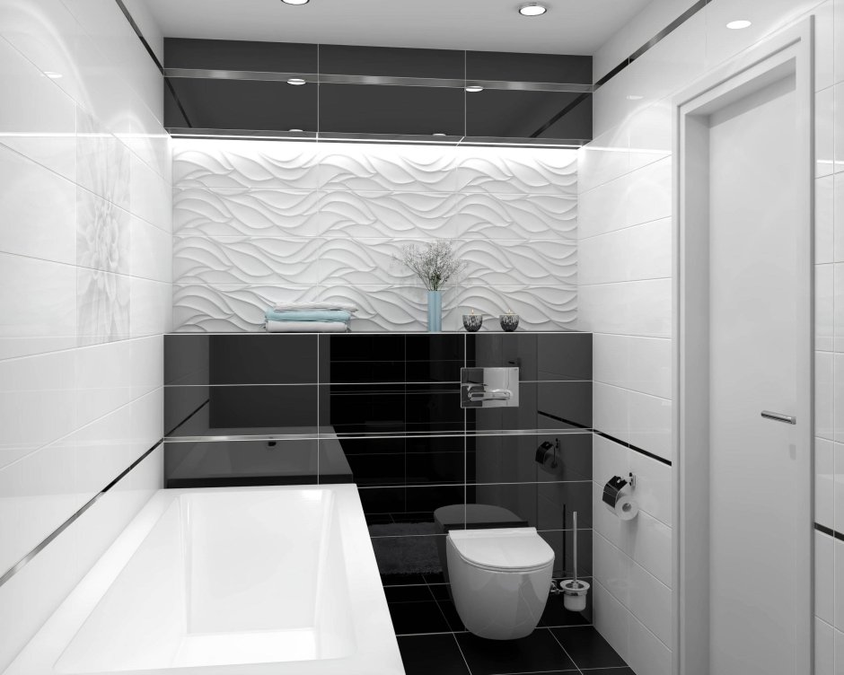 Дизайн узкой длинной ванны