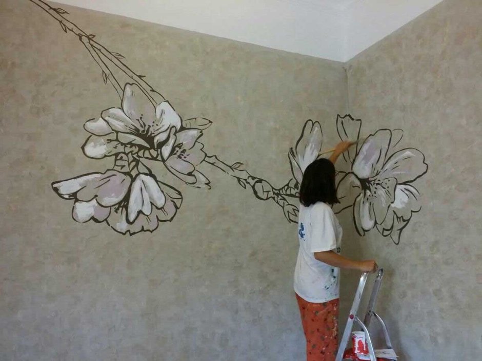 Разрисовать стену своими руками