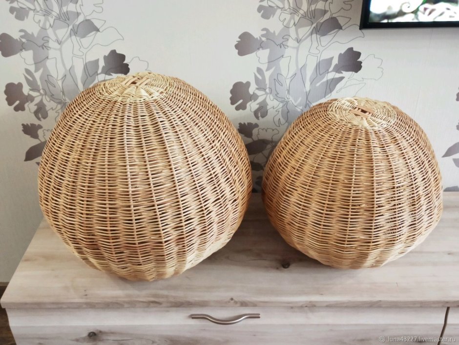 Плетеные абажуры из ротанга