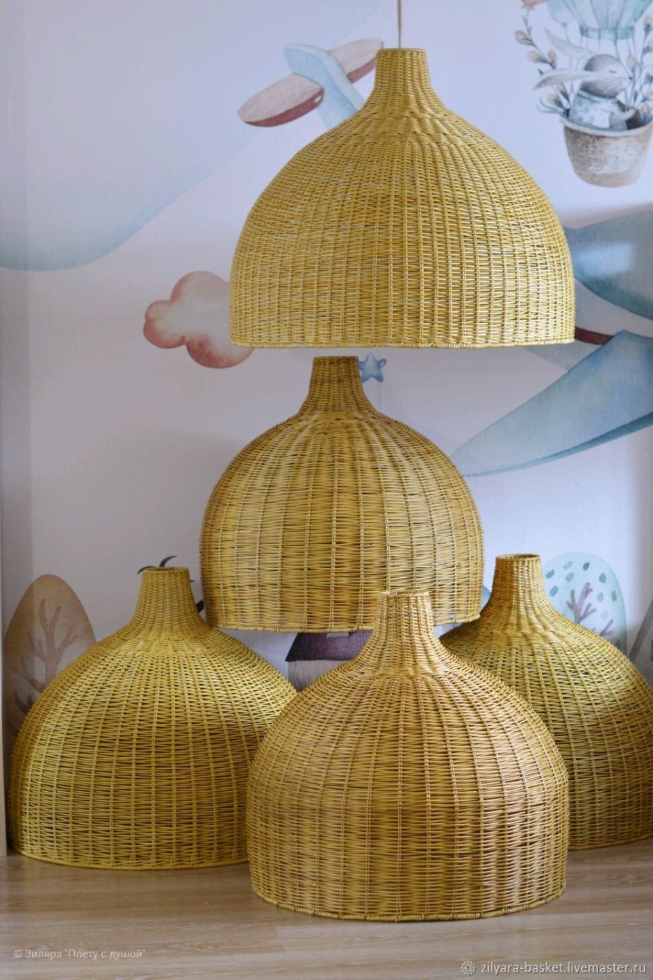 Подвесной светильник soffitto из ротанга