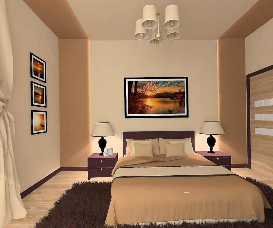 Покраска стен бежевый