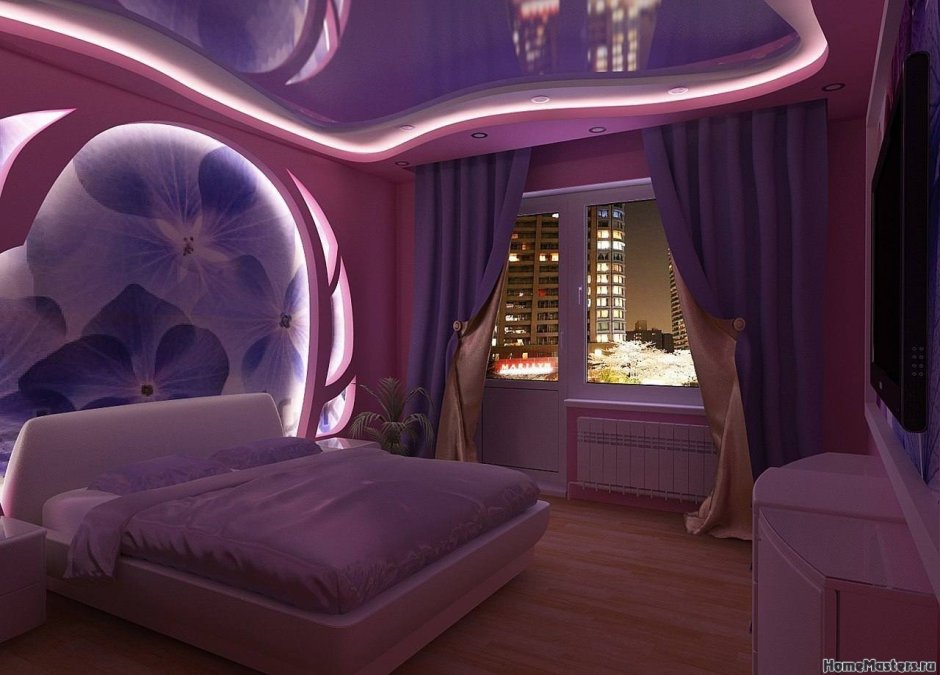 Комната в фиолетовом стиле