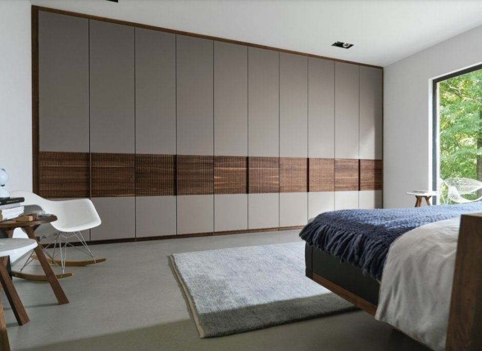 Шкаф купе в спальню в пастельных тонах
