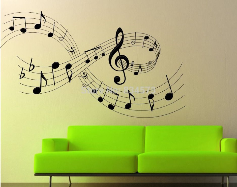 Музыкальные наклейки на стену