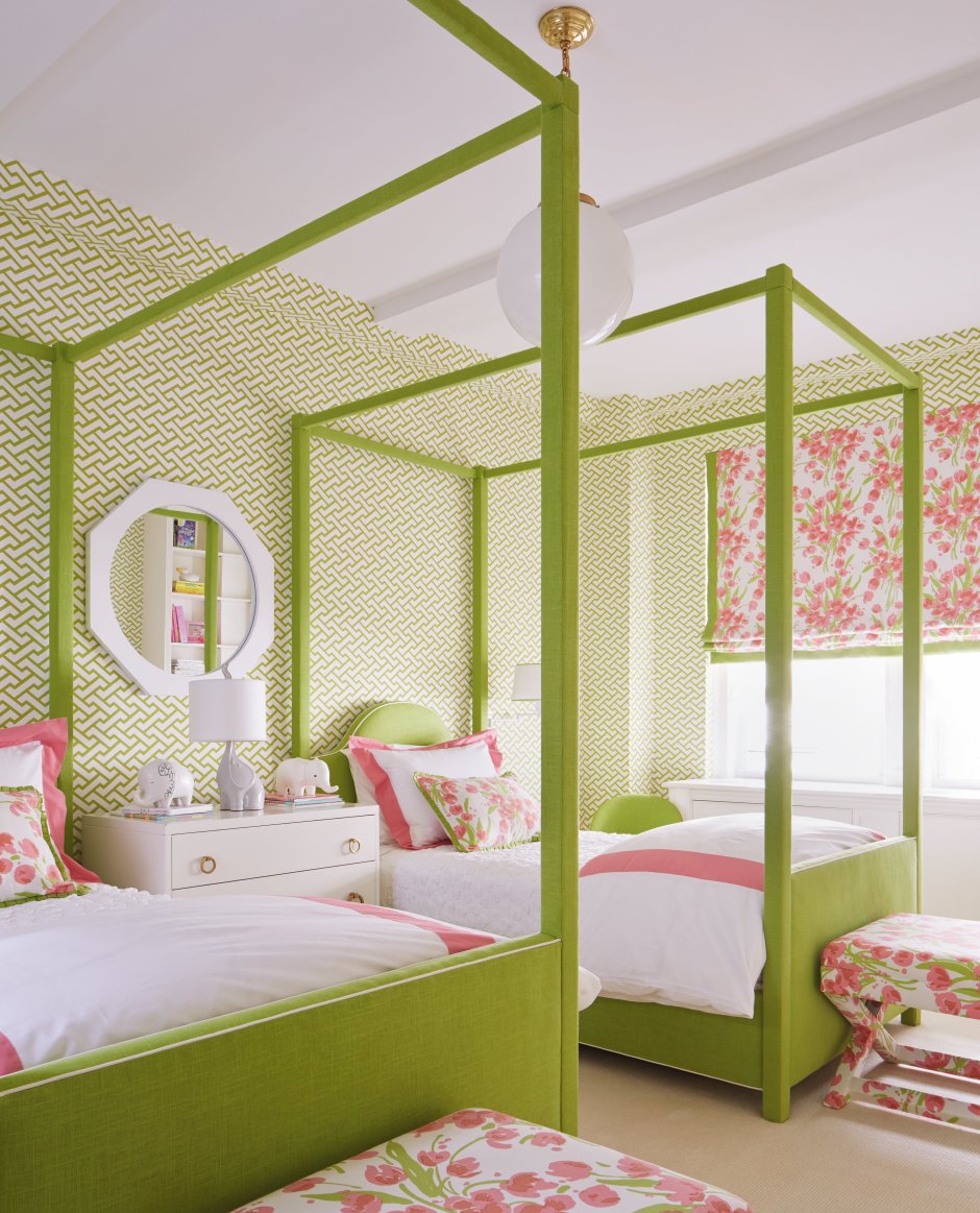 Комната для девочки зеленого цвета