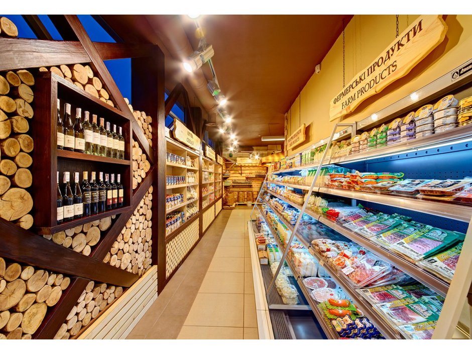 Декор продуктового магазина