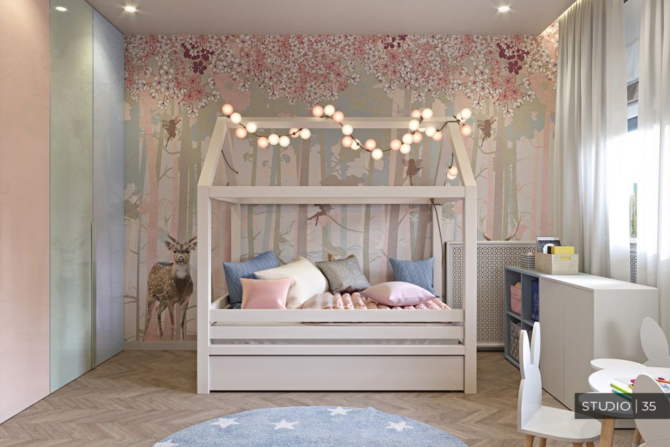 Детская комната с единорогами