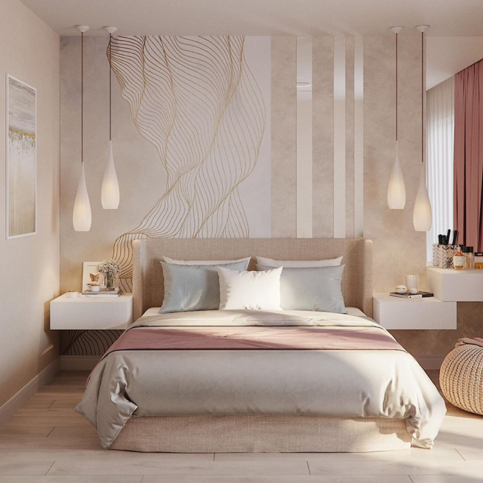 Дизайн светлой спальни в современном стиле (66 фото)