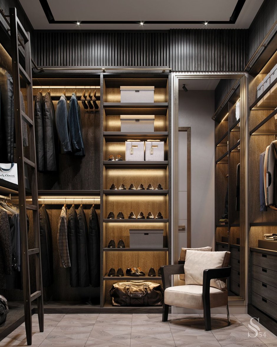 Мужская гардеробная комната