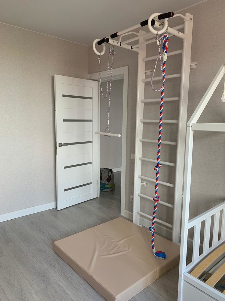 Детская комната со шведской стенкой (74 фото)