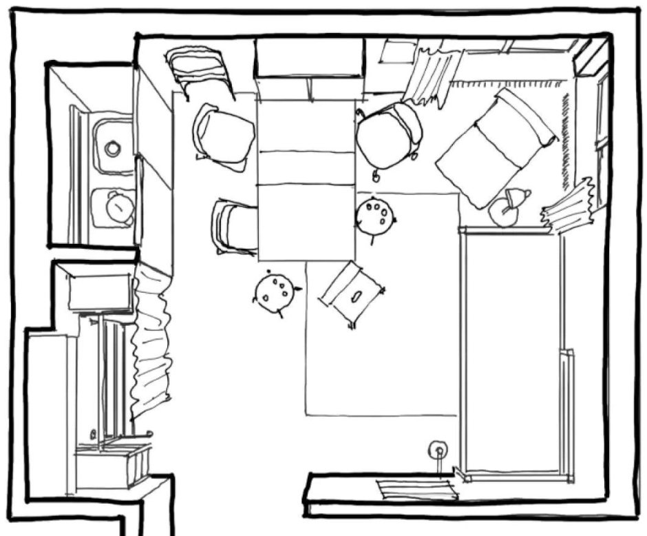 Схематичный план комнаты