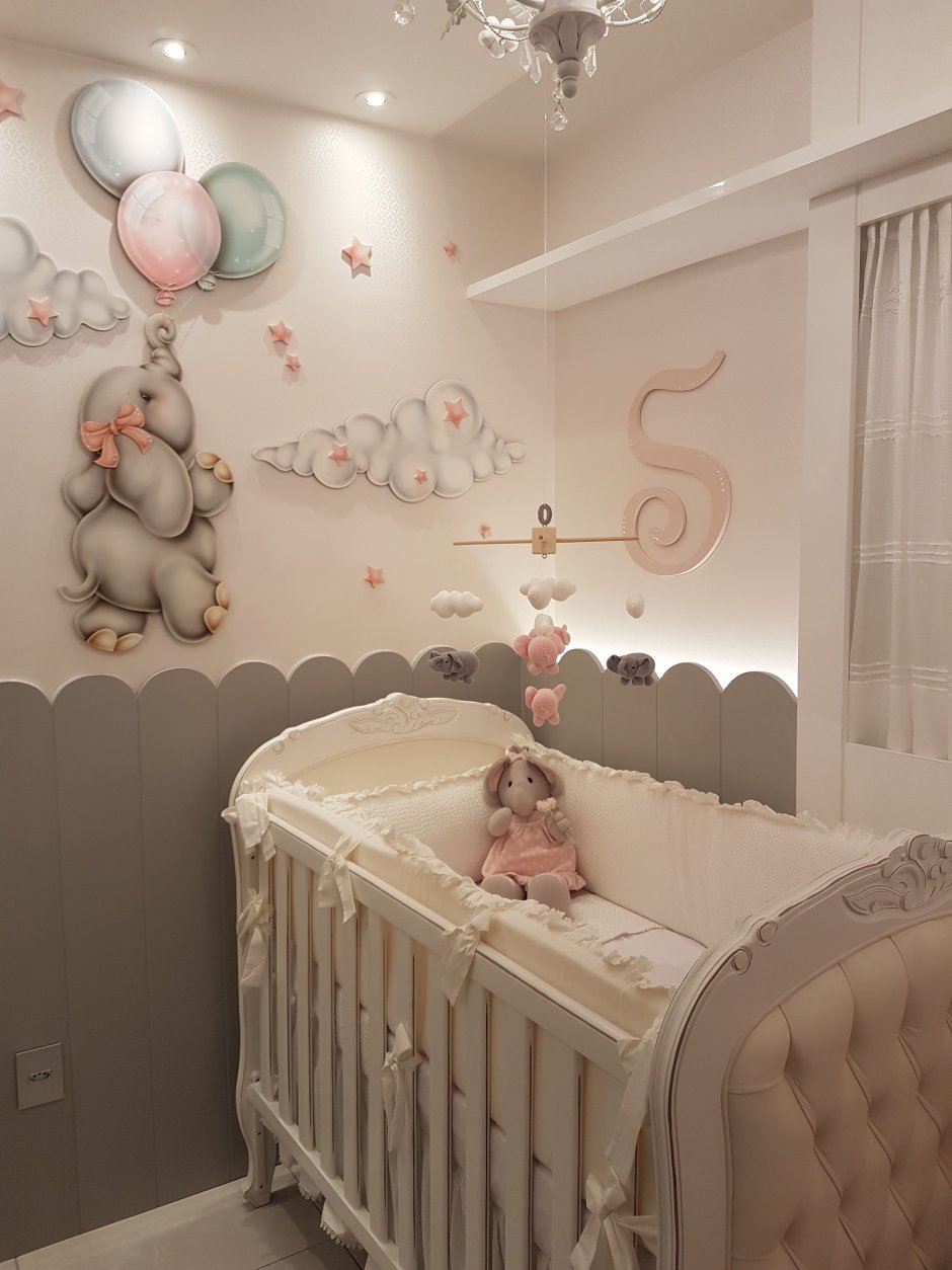 Декор для комнаты девочки новорожденной